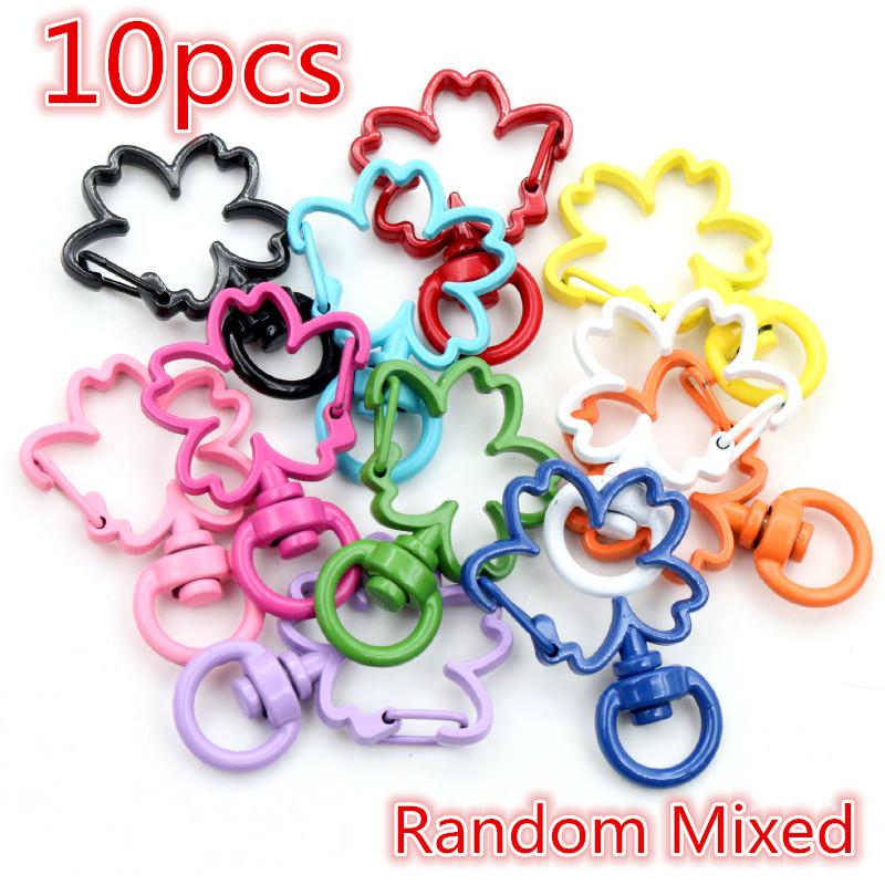 10pcs Random Mixed Snap Hook Trigger Clips Buckles For Keychain Lobster Clasp Hooks for Necklace Key Ring Clasp Jewelry Supplies