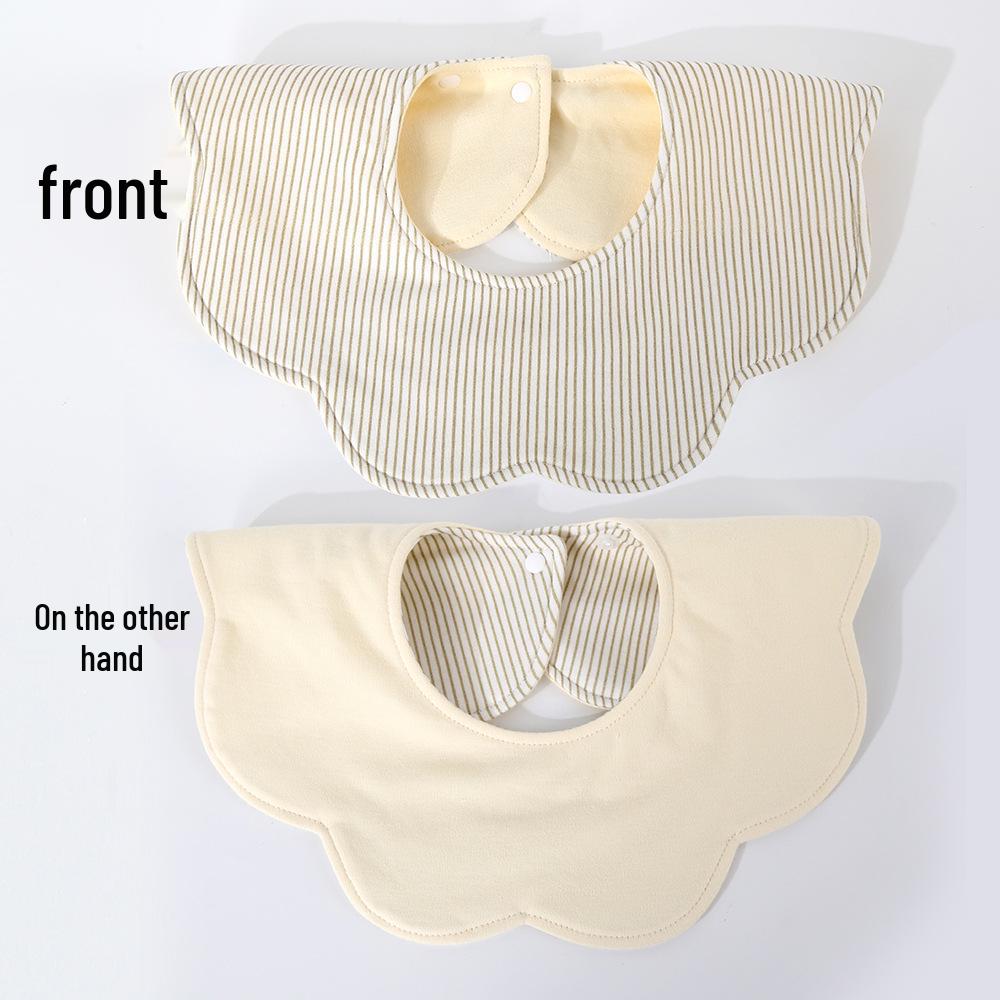 Korean Style Cotton Baby Bib - Double-Sided & Versatile for 0-2 Years