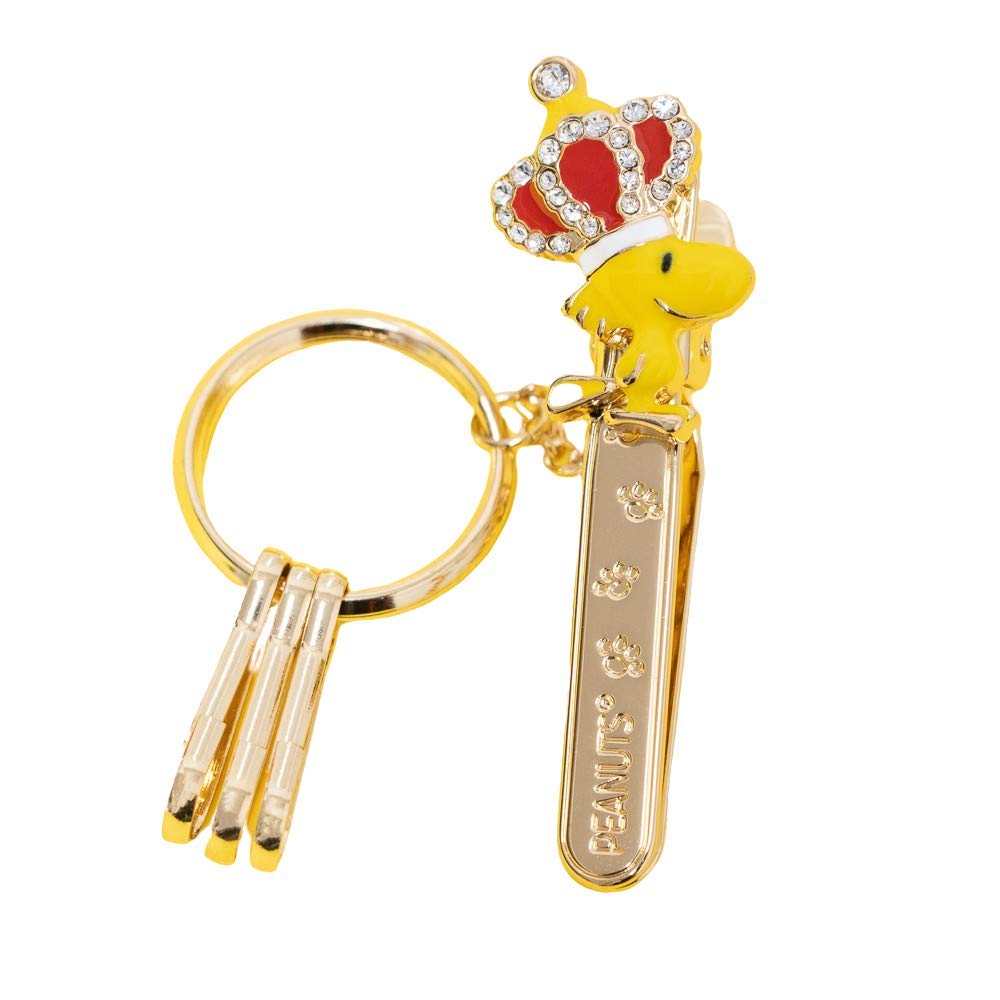 

PEANUTS Сумка Клип для ключей Вудсток Корона Брелок Шарм для сумки Товары Снупи Популярные [Три карата] золотой