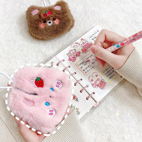 1 Set Self-heating Hand Warmer Lanyard Design Lovely Animal Shape Plush Adorable Winter Mini Hand Warmer for Office