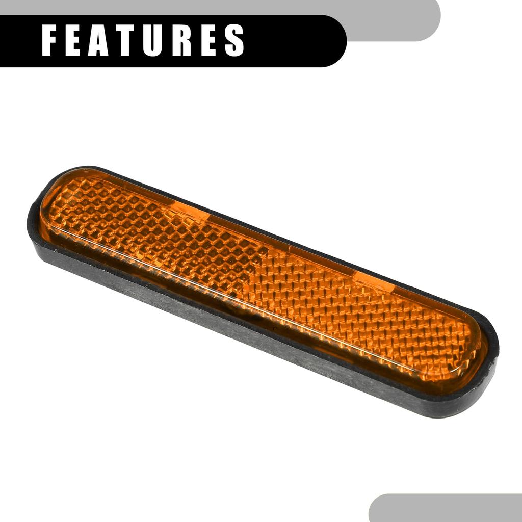 Partuto Set mit 5 3,66"x0,83" Universalreflektoren - Ovale Form Orange Kunststoffreflektoren für