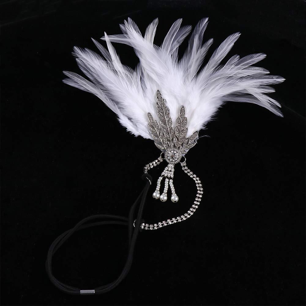 Chain Feather Headwear Masquerade Party Hair Accessories Sequin Hair Band Korean Style Headband