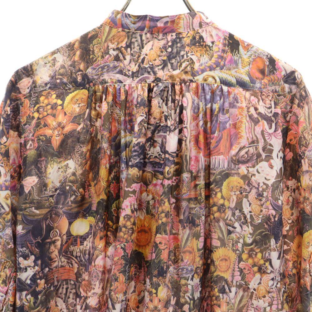 Paul Smith Animal All-over Pattern Short Sleeve Half Button Tunic Women Used