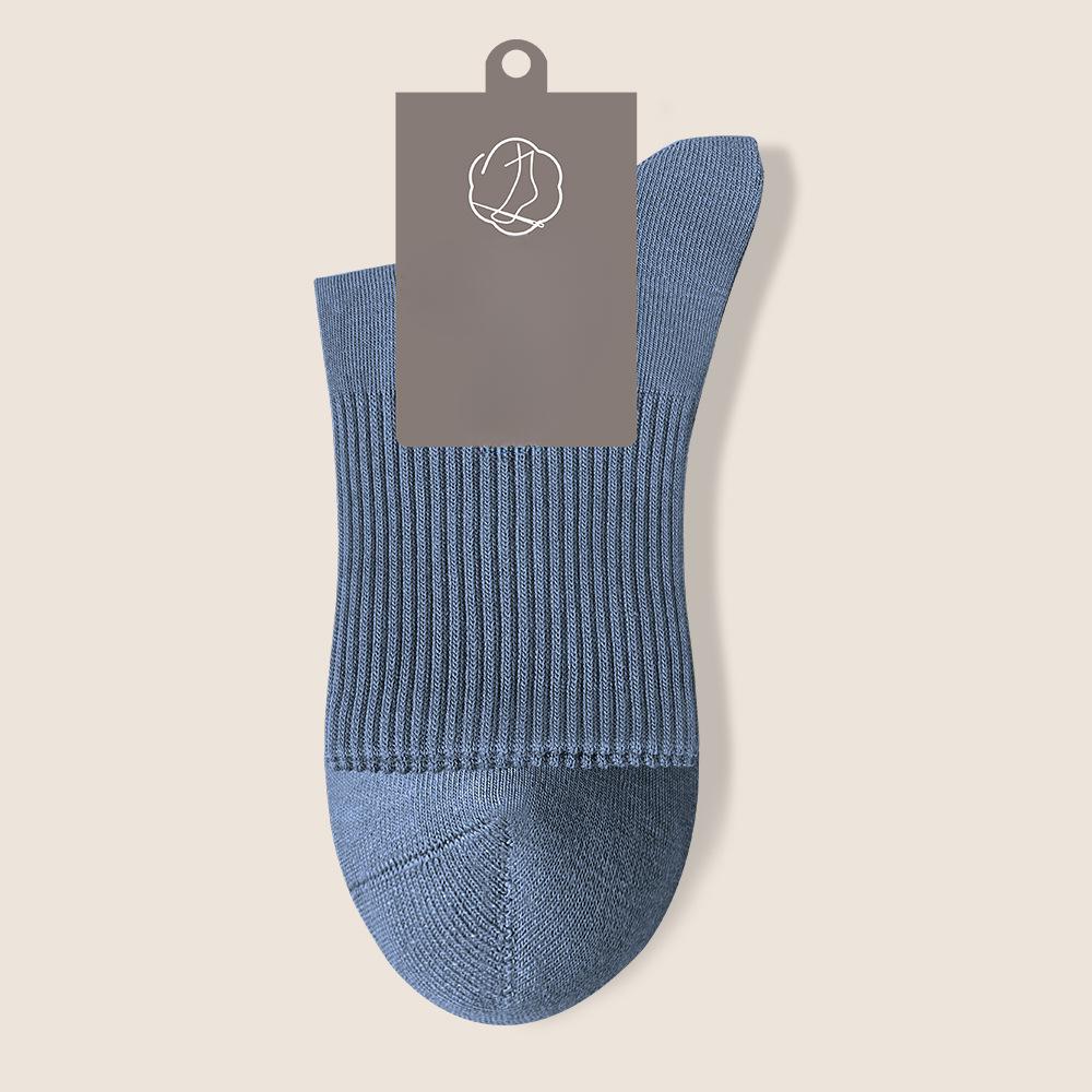 Herren Frühling und Herbst Neue Reine Baumwolle Antibakteriell Sport Reine Farbe In The Tube Baumwollsocken