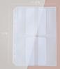 A5A6  5Pcs Binder Zipper Folders For 6-Ring Notebook Binder Transparent Loose Leaf Document Filing Bags