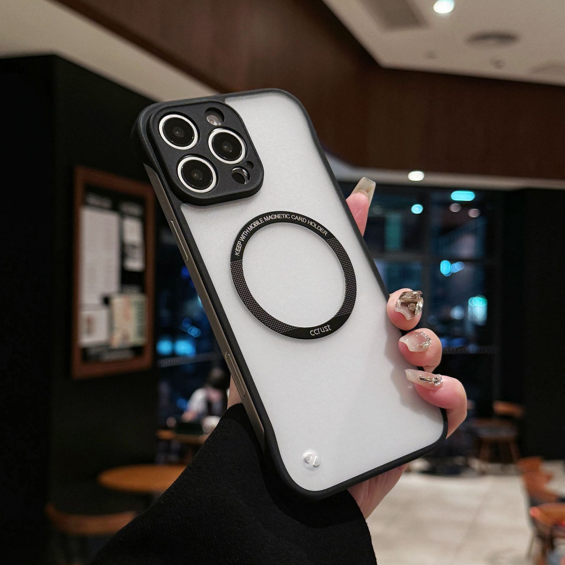 

Ультратонкий на ощупь, Бесшовное магнитное притяжение, Подходит для чехла для телефона Apple 16Promax, Набор для бизнеса IPhone15 с теплоотводом 14 iPhone16 чёрный