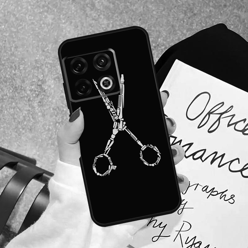 Hair Stylist Scissors Case For OnePlus 15 15R 13R 13 13T 12 12R 11 10 Pro 10T 8T Nord 5 CE 3 2 4 Lite N20 N30 Cover
