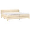 3126834 vidaXL Divan Bed with Mattress Cream 200x200 Cm Fabric