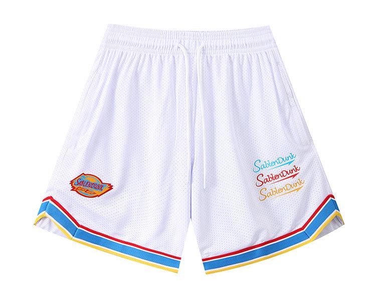 Unisex Summer Double-Layer Mesh Basketball Shorts: Loose, Breathable, Casual Retro Sportswear