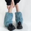 Women's Thick Fuzzy Leg Warmers Soft Plush Boot Covers Toppers for Costume Parties Winter Fashion Accessory Leg Gaiters