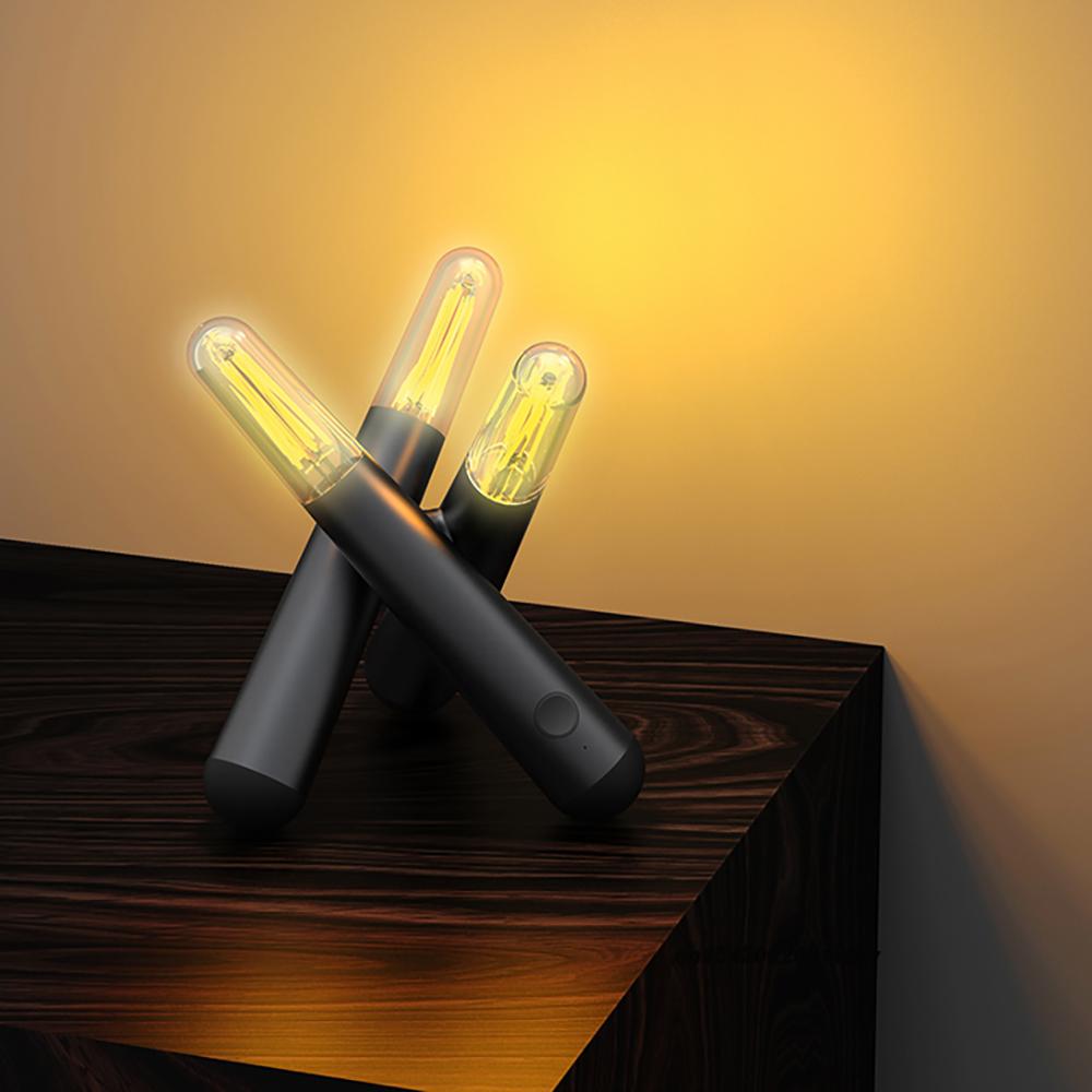 Led Night Light For Bedroom Camping Lamp Bar Desktop Atmosphere Light Rechargeable Button Switch Rotatable Table Lamp