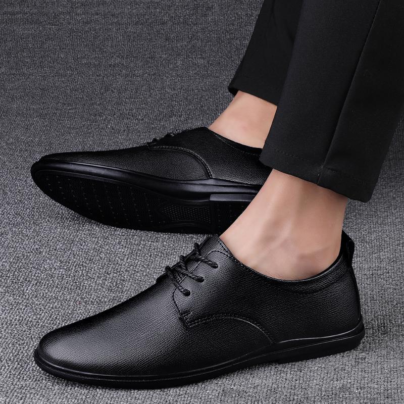 Fashionable men's leather shoesBusiness casual Casual Shoes For Men Flat Platform Walking Shoes Outdoor Footwear Loafers