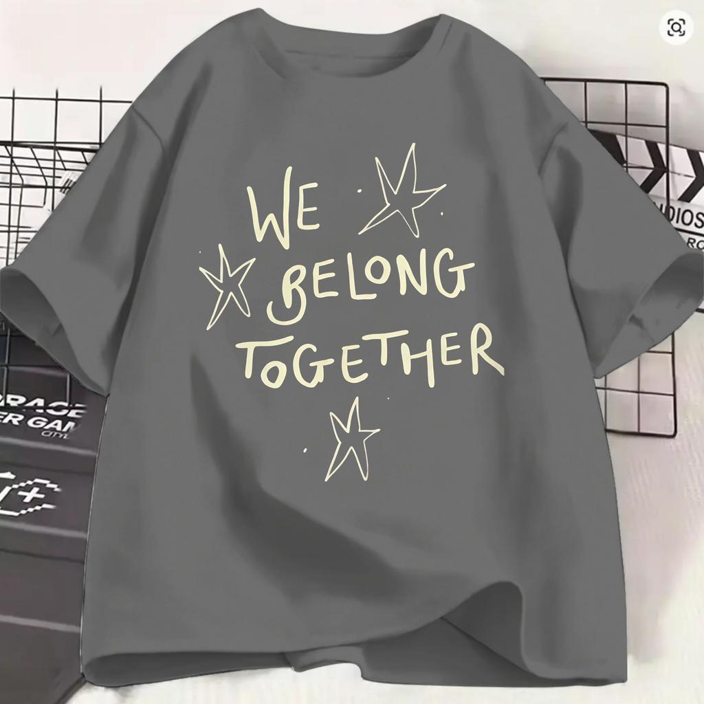 Oversized Tshirt Summer Harrys Styles We Belong Together Hipster Tshirts  100 Cotton Tee Shirt For Unisex Aesthetic Big Size