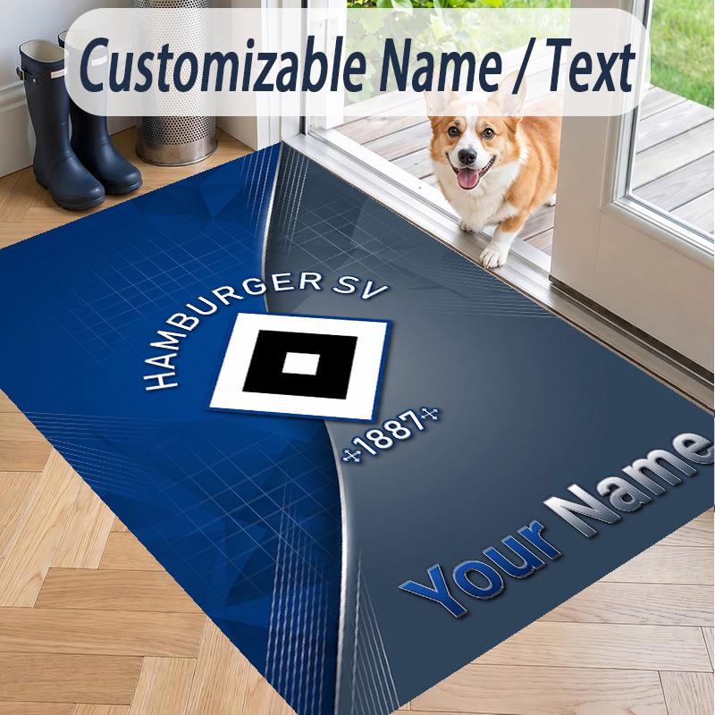 Custom Text Printed Rug Hamburger SV Non Slip Floor Carpet For Home Room Decor