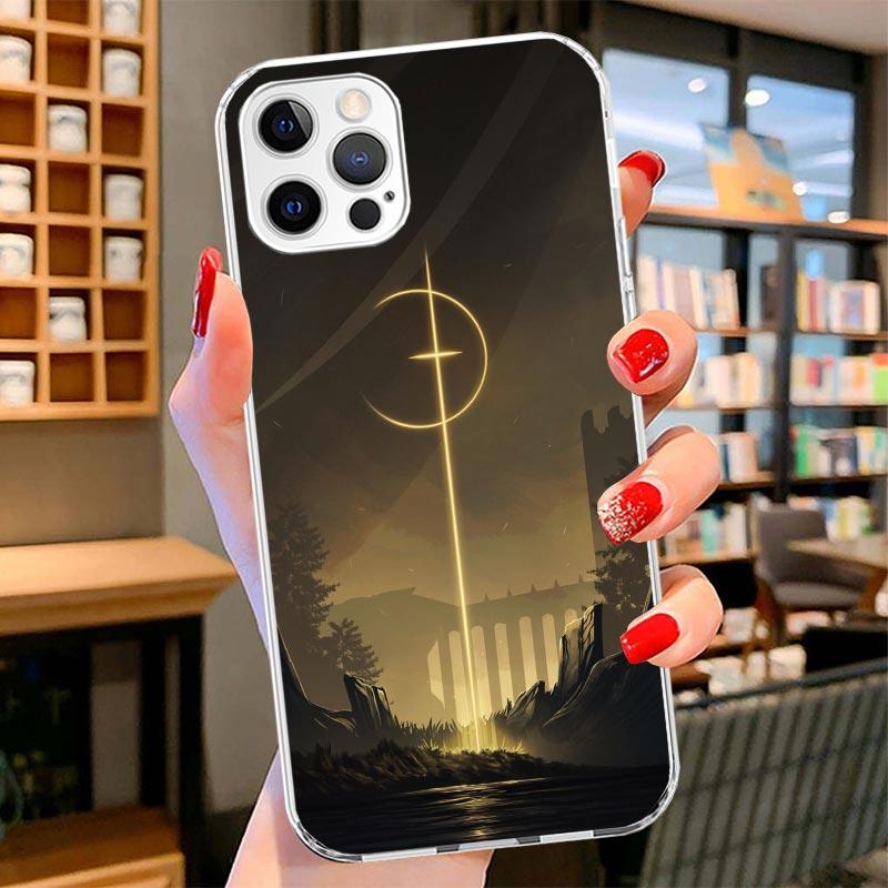 Dark Souls Game Cover Phone Case For iPhone 16 17 Air 15 14 Pro Max 16E Phone Case 13 Mini 12 11 7 SE 8 Print Pattern Fit Cases