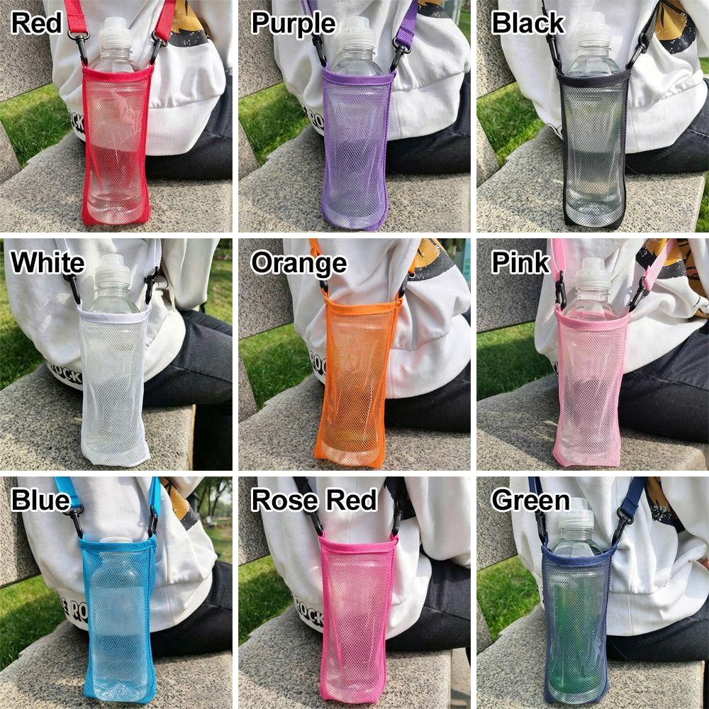 With Strap Single Shoulder Water Cup Bag Unisex Sport Water Bottle Cover Water Cup Hanging Bag
