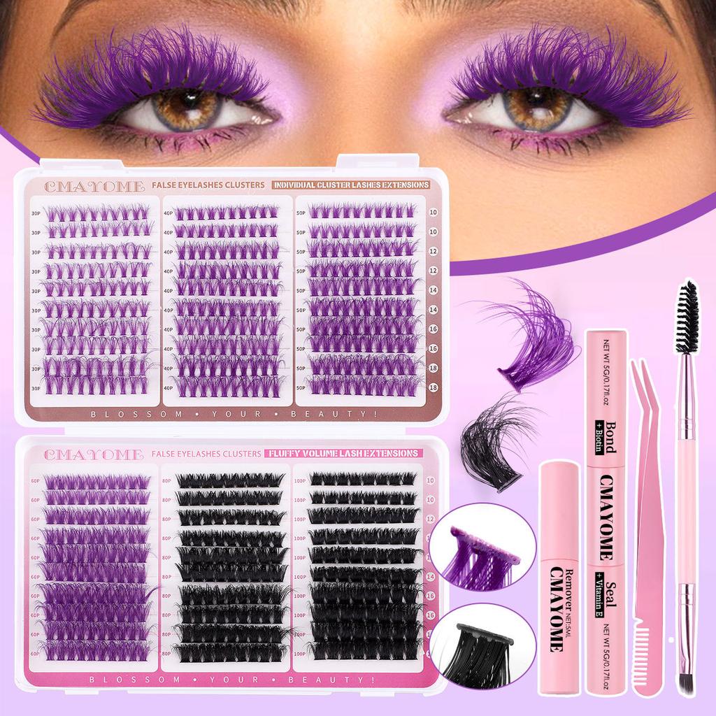 Color Diy Duo Hair Large Capacity Eyelash Book Natural Thick D Song Segmented False Eyelash Set