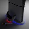 Host Cooling Stand Game Console Base for PS 5 Slim and Controller Charging Holder Vertical Stand with 3 Level Cooler Fan