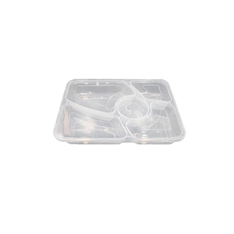 Disposable 1050ml 5-Compartment Takeout Food Containers