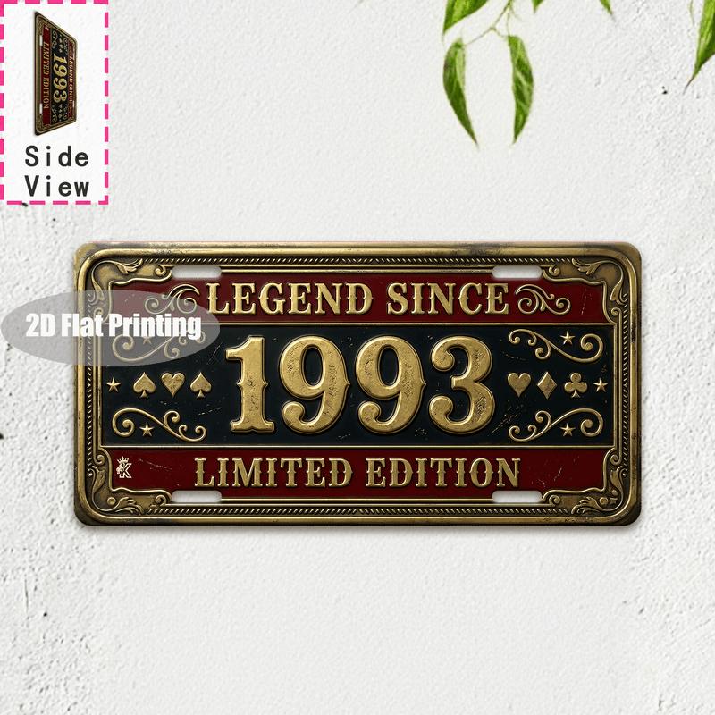 Tin Sign  Vintage Durable Metal Plaque Wall Decor Home Office Bar Man Cave Bedroom Powder Room European City Birth Year Lice