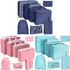 Travel Organizer Bag Set With Polyester Fabric For Clothing And Toiletries Packing