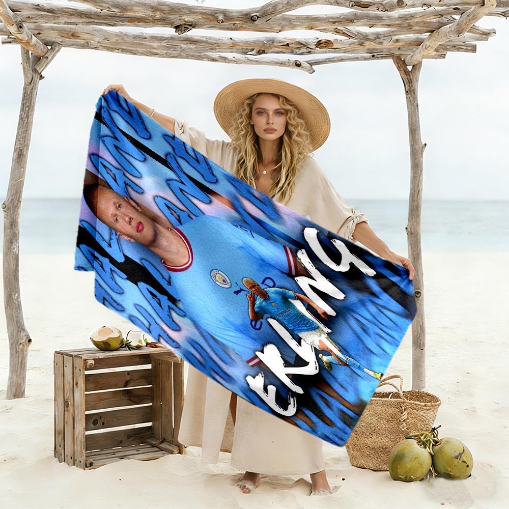 Haaland Beach Towel Quick-Dry Soft Microfiber Comfortable Lightweight Suitable for Swimming, Gym, Camping, Yoga Vacation