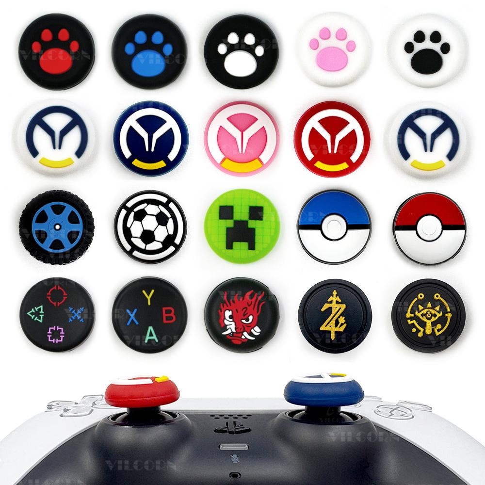 4 stk. Analog Joystick Tommelspakgrephetter For Switch 2 Joycon Hette Silikongummi Joystickhette Beskyttere For PS5 PS4 XBOX