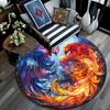 Phoenix Art Round Area Rug,Carpet Rug for Living Room Bedroom Sofa Playroom Decor,Non-slip Floor Mat