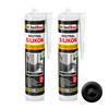 IsolBau Neutral Silicone Black Neutralsilikon 2 X 300ml