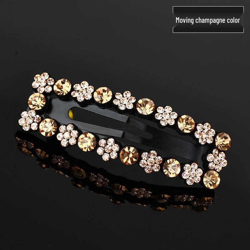 

Корейская минималистичная заколка для волос с бриллиантами и стразами, боковой зажим