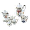 15-częściowy miniaturowy domek dla lalek porcelanowy zestaw do herbaty zastawa stołowa talerz kubka