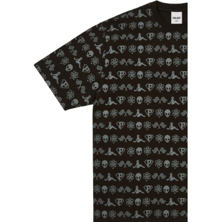 Palace Palactic T-Shirt With All Over Logo Print Unisex Tops P28ES070