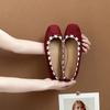 Fashion French Vintage Mary Jane Shoes Round Head Lace Ballet Shoes Women's Summer Flats Single Shoes Grandma Shoes