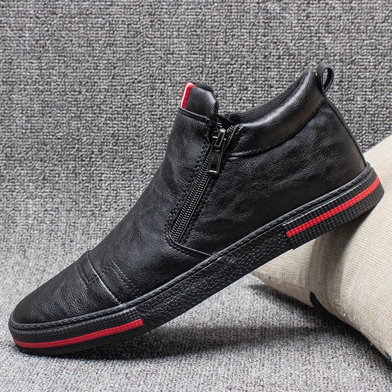 New Fashion Style Mens Casual Shoes High-top Plus Cashmere Mens Casual Shoes for Autumn and Spring Mens Sneakers