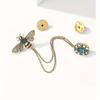 Elegant Fashion Bee Chain Brooch for Women, Stylish Simple Insect Corsage with Necklace Chain, High-End Premium Accessory