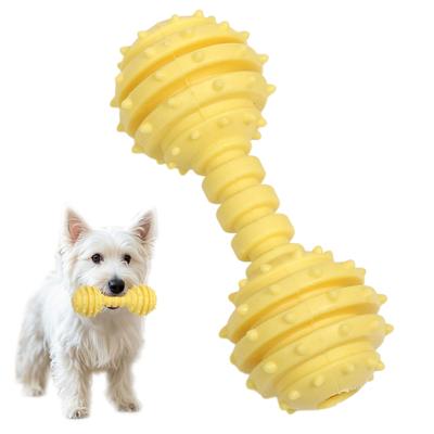 Dog Chew Toy Spiky Barbell Dog Toy with Built-in Bell To Relieve Boredom Interactive Teeth Cleaning Toy for Aggressive Chewers