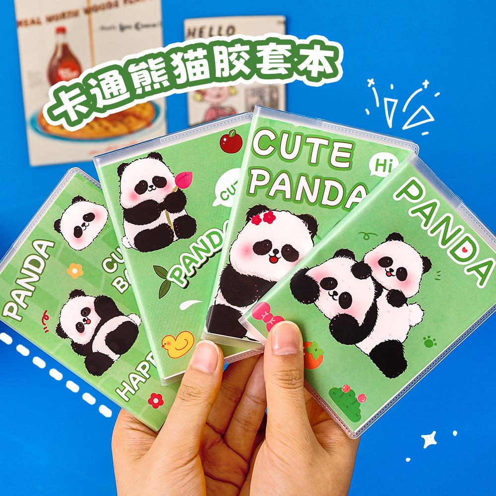 Creative Panda Silicone Notebook: Student Mini Cartoon Portable Diary Planner