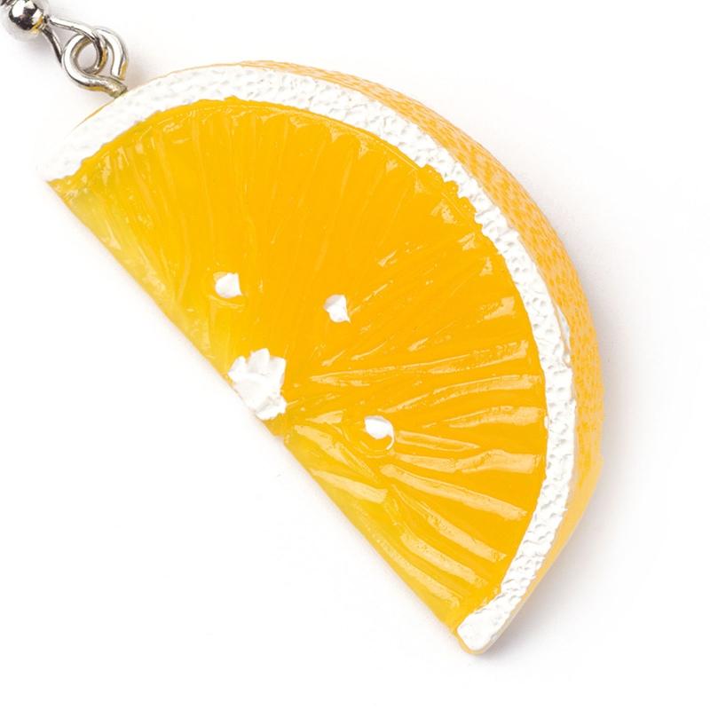 Lemon Earring for Women Resin Long Cute Tangerine Charm Earring Fashion Fruit Drop Dangle Earring for Girl Jewelry Gifts