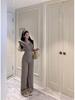 Irregular Slim Fit V-neck Top & Micro Flare Wide Leg Pants Set for Women - Autumn Collection 2026