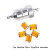 8Mm Cnc Aluminum Gasoline Cleaner +5 Pieces Reusable Cleanable Fuel Filter Motorcycle Atv Quad Inline Oil And Gas Fuel Filter