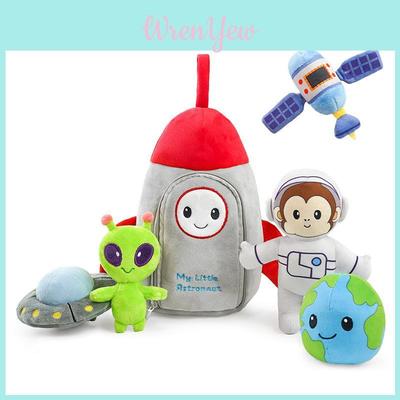 Space Monkey Plush Set With Interactive Toy For Family Role Play And Cuddle