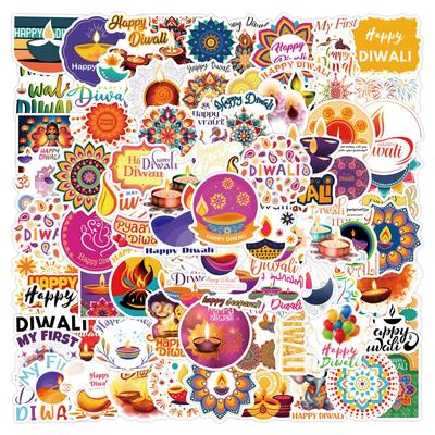 110 New Happy Diwali Graffiti Stickers Decorate Suitcase Mobile Phone Waterproof Stickers