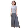 Mom's 2026 Summer Set: Short-Sleeve T-Shirt & Wide-Leg Pants for Middle-Aged and Elderly Women