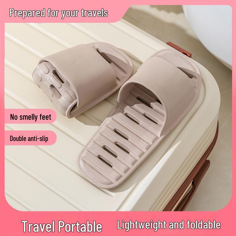 Women's Quick-Dry Foldable Travel Slippers - Leakproof Indoor/Hotel Accessory