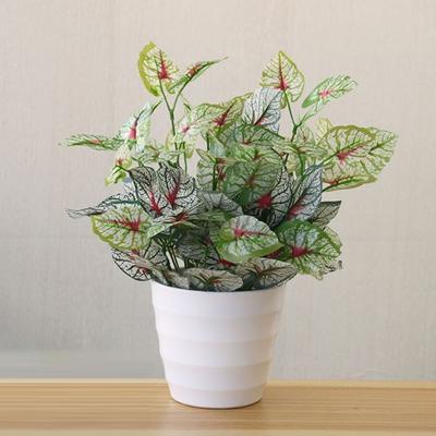 Artificial Plant Vibrant Realistic Fake Leaf Exquisite Workmanship Simulation Green Plant for Home Decoration