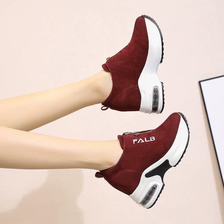 Women Sneakers with Platform Wedge Sneakers Women Shoe Casual Lady Vulcanized Shoes White Height Increase Shoes Women