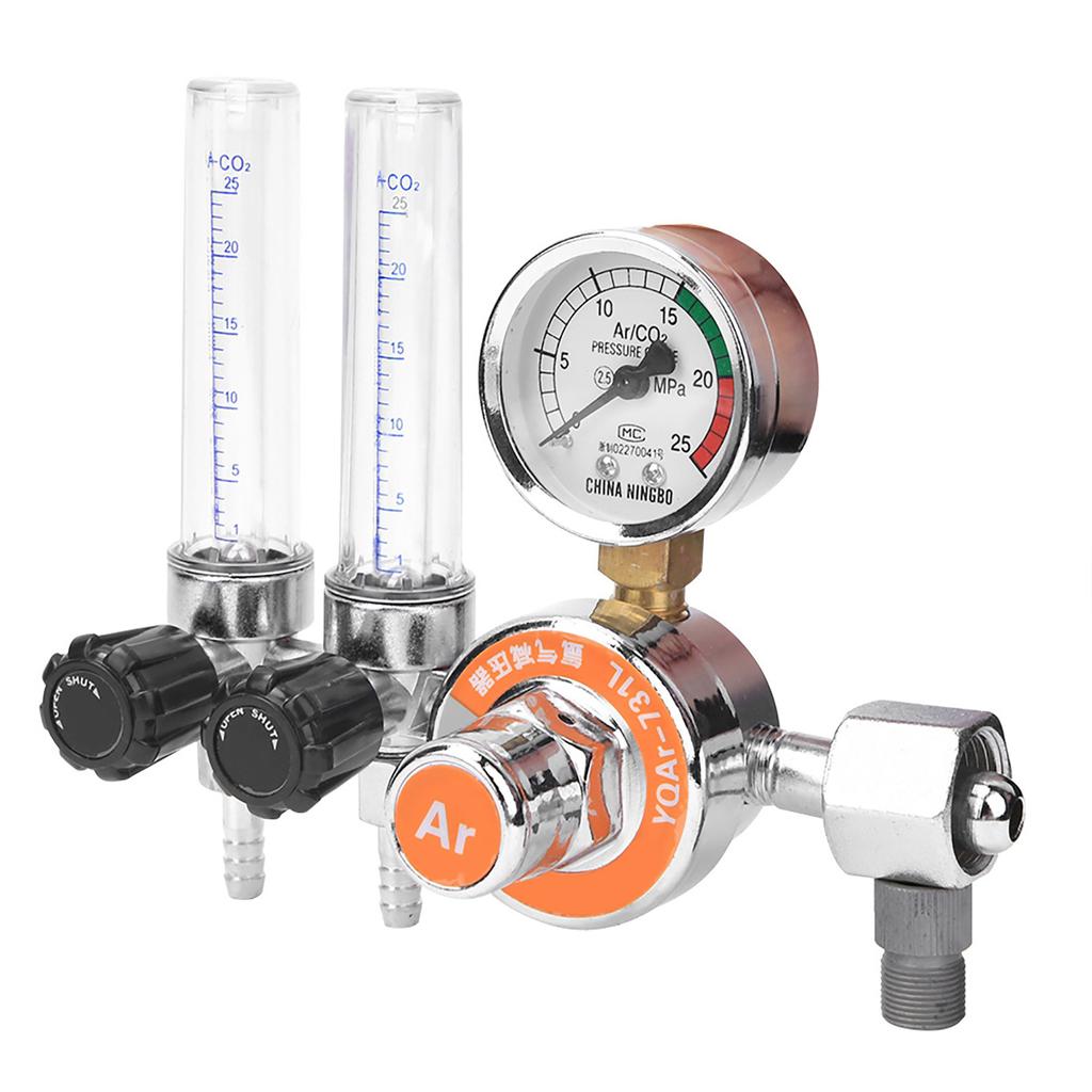 G5/8in Argon Gas Meter Argon Pressure Regulator Argon Flow Meter Pressure Regulator Double Tube Zinc Alloy Weld Gas Gauge for Argon Welding G5/8in Argon Gas Meter Argon Pressure Regulator Argon Flow Meter Pressure Regulator Double Tube Zinc Alloy Weld Gas Gauge for Argon Welding