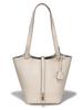 Extra Large Genuine Leather Single Shoulder Market Basket Bag - Top Layer Cowhide Exquisite Women's Handheld Bucket Bag