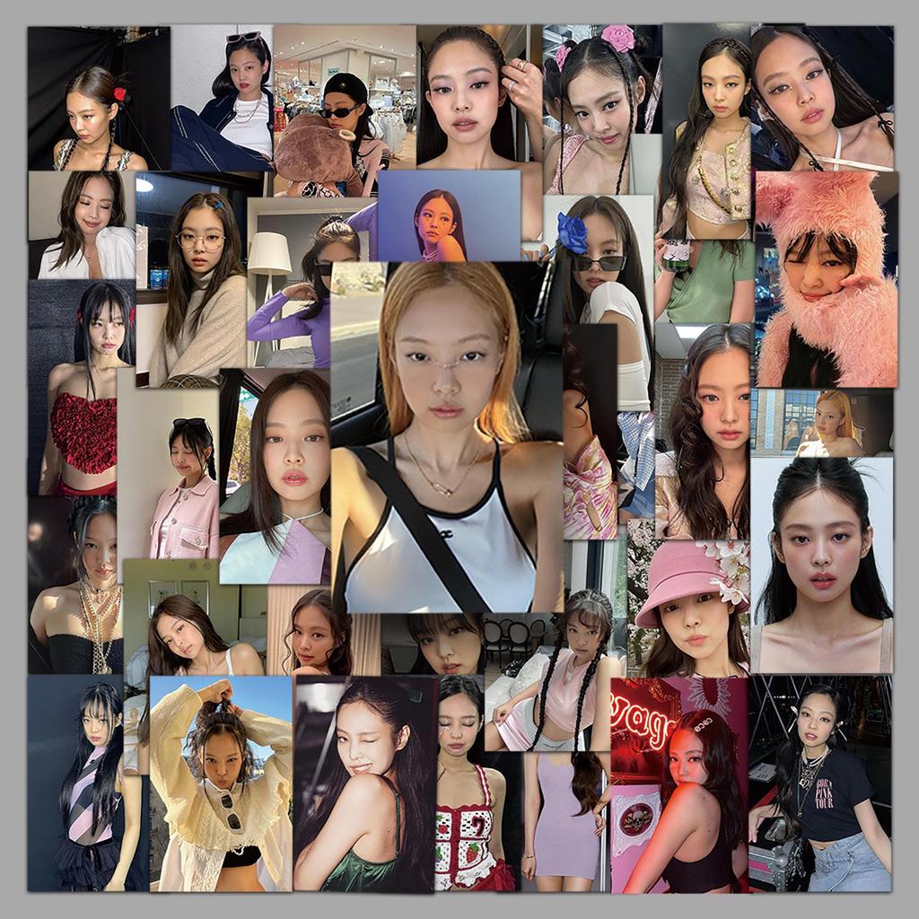 53 BLACKPINK Photocards: Jennie, Kim Ji-soo Graffiti-Style Stickers for Phone or Suitcase Decoration