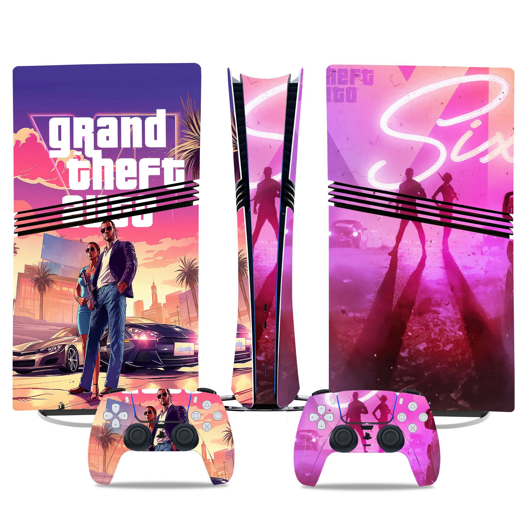 Játékkonzol színes matricák, színes fólia testmatricák, Grand Theft Auto GTA6 kontroller matricák O